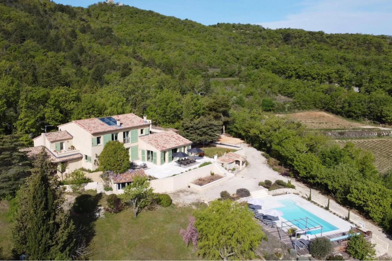 Magnifique Propriete Avec Vues Panoramiques Et Piscine Privee Villa Auribeau Luaran gambar